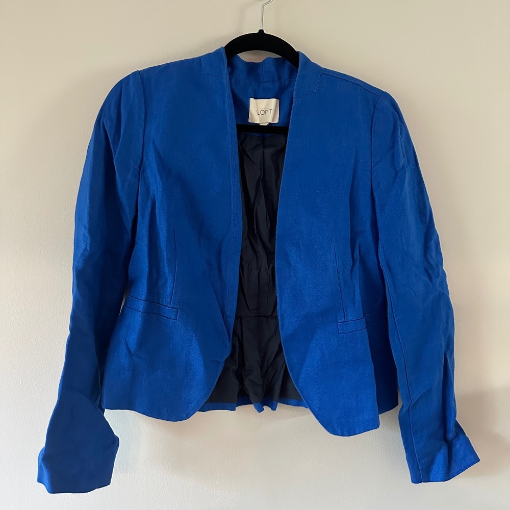 LOFT Blue Blazer Size 0